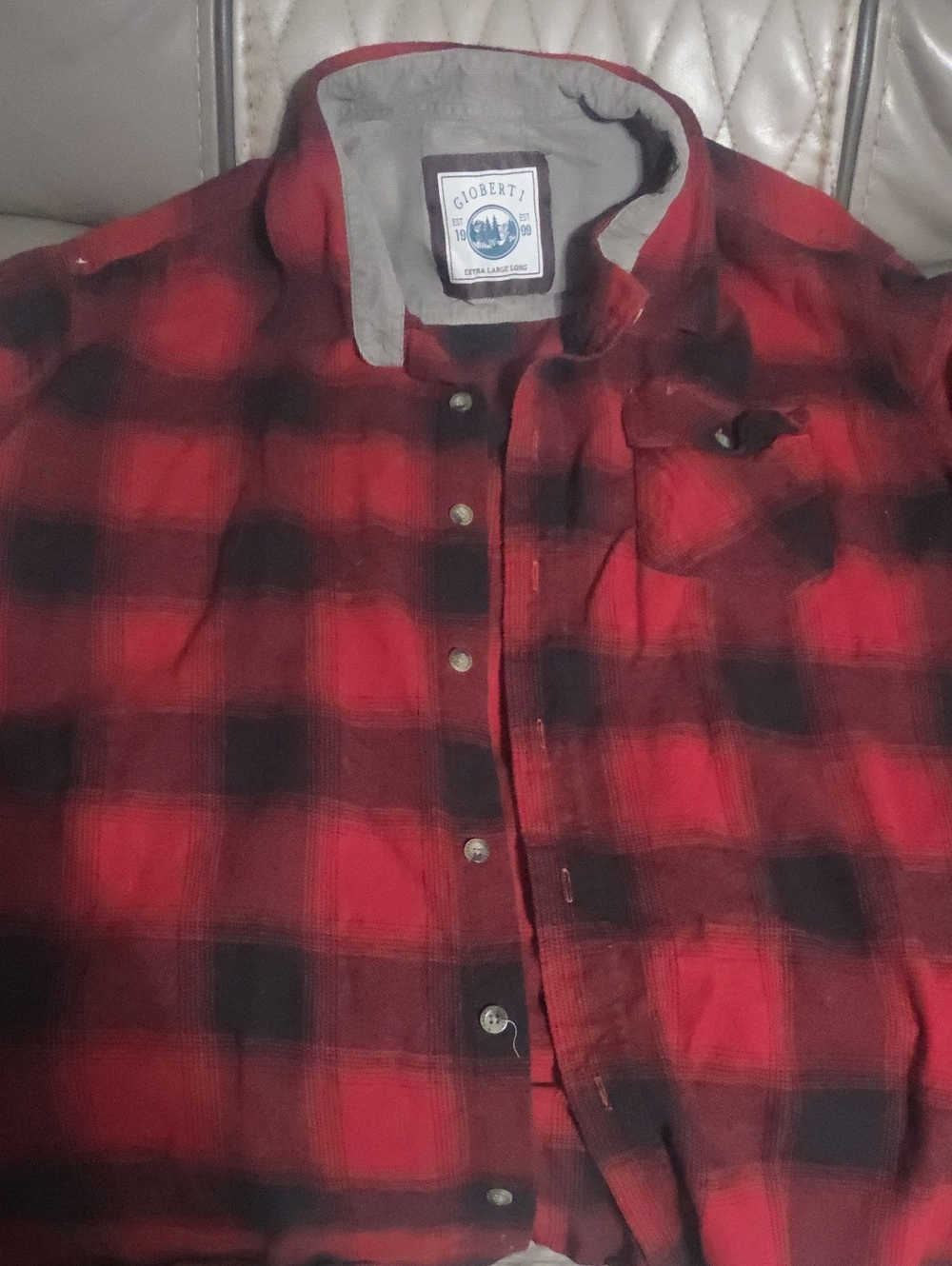 Gioberti Red & Black Plaid Casual Button-Down Shirt